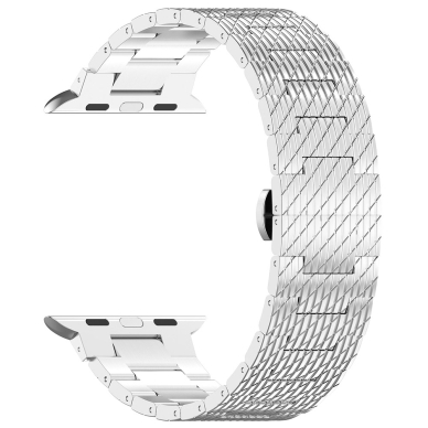 [Užsakomoji prekė] Apyrankė laikrodžiui Apple Watch 1/2/3/4/5/6/7/8/9/SE/SE 2 (38/40/41mm) - Techsuit Watchband (W052) - sidabrinis