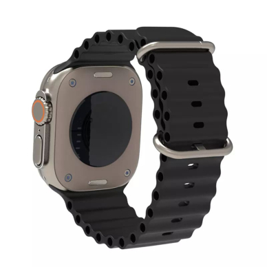 [Užsakomoji prekė] Apyrankė skirta Apple Watch 1/2/3/4/5/6/7/8/9/SE/SE 2/Ultra (42/44/45/49mm) - Techsuit Watchband (W038) - Juoda 1