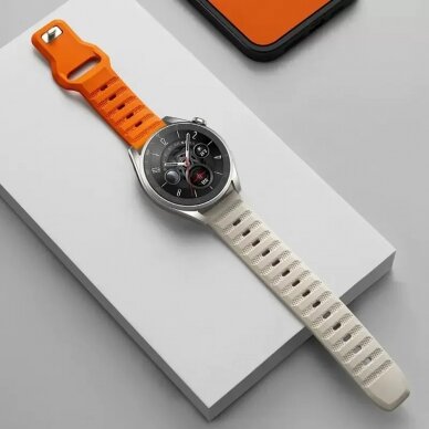 [Užsakomoji prekė] Apyrankė Huawei Watch GT 2 (46mm)/GT 2 Pro/GT 3 Pro (46mm)/Ultimate, Xiaomi Watch S1 - Techsuit Watchband (W050) - Oranžinė Smėlio 4