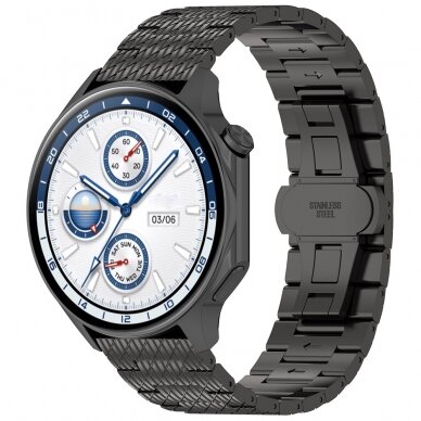 [Užsakomoji prekė] Apyrankė laikrodžiui Huawei Watch GT 2 (46mm)/GT 2 Pro/GT 3 Pro (46mm)/Ultimate, Xiaomi Watch S1 - Techsuit Watchband (W052) - Juodas 1