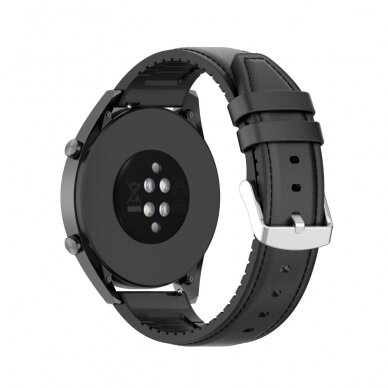 [Užsakomoji prekė] Apyrankė skirta Samsung Galaxy Watch 4/5/6, Galaxy Watch Active (40 / 44 mm), Huawei Watch GT / GT 2 / GT 3 (42 mm) - Techsuit Watchband 20mm (W007) - Juodas ZND933 1