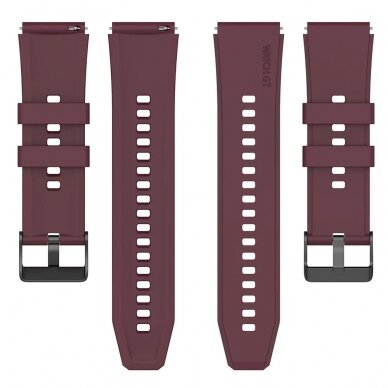 [Užsakomoji prekė] Apyrankė Samsung Galaxy Watch 20mm  Techsuit Watchband 20mm (W026) - Burgundy 1