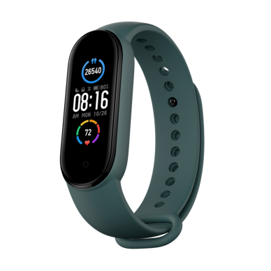 [Užsakomoji prekė] Apyrankė skirta Xiaomi Mi Band 5 / 5 NFC / 6 / 6 NFC / Amazfit Band 5 - Techsuit Watchband (W013) - Tamsiai Žalias