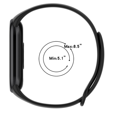 [Užsakomoji prekė] Apyrankė skirta Xiaomi Smart Band 8 / 8 NFC - Techsuit Watchband (W014) - Juoda 3