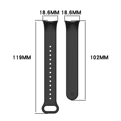 [Užsakomoji prekė] Apyrankė skirta Xiaomi Smart Band 8 / 8 NFC - Techsuit Watchband (W014) - Juoda 4