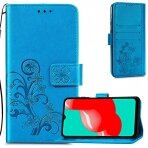 Dėklas Flower Book Samsung A226 A22 5G mėlynas