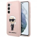 Dėklas Karl Lagerfeld KLHCS23SSNIKBCP Samsung Galaxy S23 Rožinis