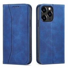 Dėklas Magnet Fancy Case for iPhone 13 Pro Mėlynas