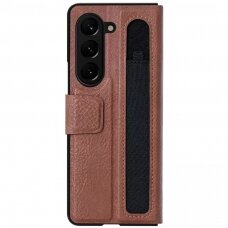Dėklas Nillkin Aoge Leather Case Samsung F946 Z Fold5 5G rudas