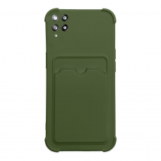 Dėklas su kišenėle kortelėms Card Armor Case Samsung Galaxy A22 4G Žalias