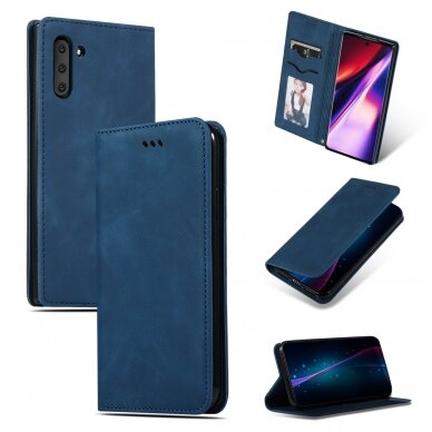 Dėklas Business Style Huawei P30 Lite tamsiai mėlynas  2