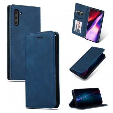 Dėklas Business Style Xiaomi Poco X6 Pro 5G tamsiai mėlynas