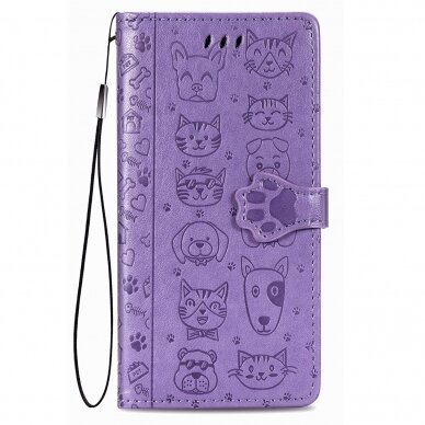 Dėklas Cat-Dog Samsung A145 A14 4G/A146 A14 5G violetinis