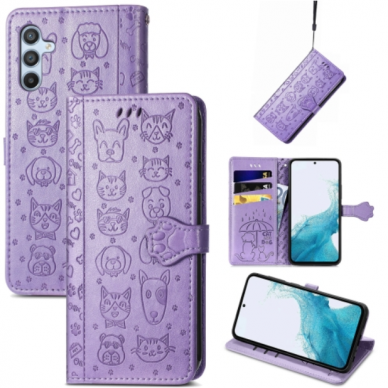 Dėklas Cat-Dog Samsung A155 A15 4G violetinis 1