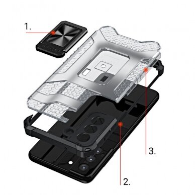 Dėklas Crystal Ring CaseSamsung Galaxy S22 + (S22 Plus) mėlynas 14