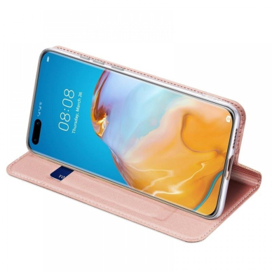 Dėklas Dux Ducis Skin Pro Huawei P40 Pro Rožinis-Auksinis  5