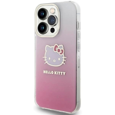 Dėklas Hello Kitty IML Gradient Electrop Kitty Head iPhone 14 Pro Max - rožinis 1