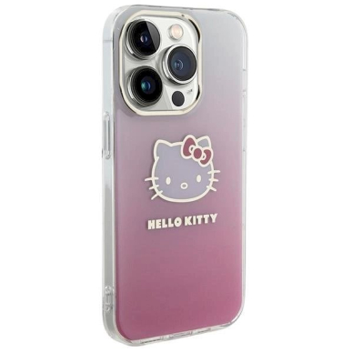 Dėklas Hello Kitty IML Gradient Electrop Kitty Head iPhone 14 Pro Max - rožinis 3