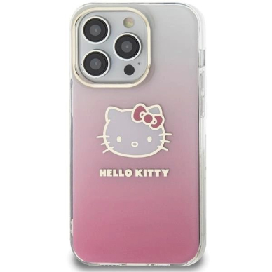 Dėklas Hello Kitty IML Gradient Electrop Kitty Head iPhone 15 Pro Max - rožinis 2