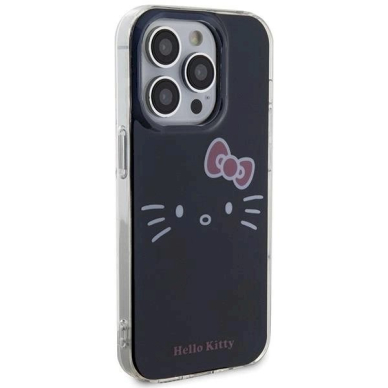 Dėklas Hello Kitty IML Kitty Face iPhone 15 Pro - Juodas 3