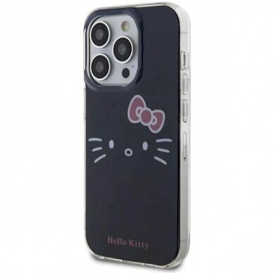 Dėklas Hello Kitty IML Kitty Face iPhone 15 Pro Max - Juodas 1