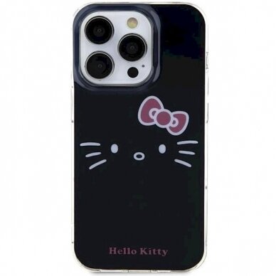 Dėklas Hello Kitty IML Kitty Face iPhone 15 Pro Max - Juodas 2