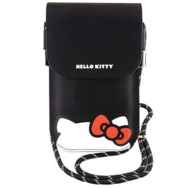 Dėklas Hello Kitty Leather Hiding Kitty Cord bag - Juodas 1