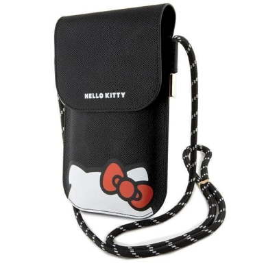 Dėklas Hello Kitty Leather Hiding Kitty Cord bag - Juodas