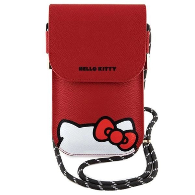 Dėklas Hello Kitty Leather Hiding Kitty Cord bag - Raudonas 1