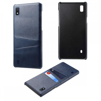 Akcija! Dėklas Leather Card Case Samsung A105 A10 Tamsiai Mėlynas  HZL0431 1