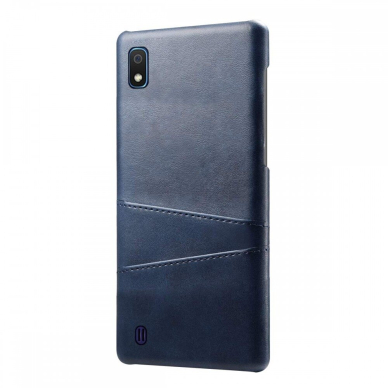 Akcija! Dėklas Leather Card Case Samsung A105 A10 Tamsiai Mėlynas  HZL0431