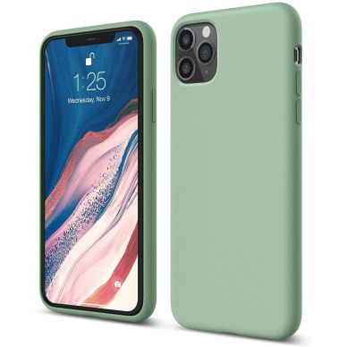 Akcija! Dėklas Liquid Silicone 1.5Mm Apple Iphone 12 Žalias