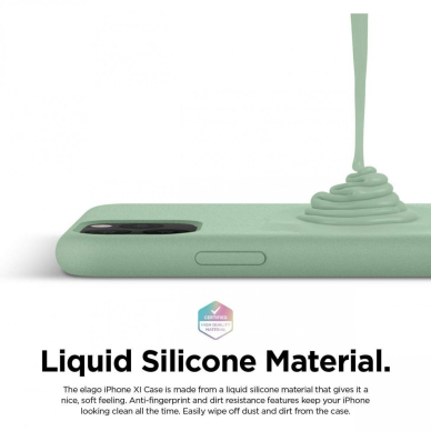 Akcija! Dėklas Liquid Silicone 1.5Mm Apple Iphone 12 Žalias  2