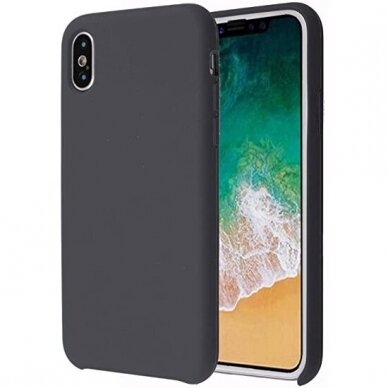 Dėklas Liquid Silicone 1.5Mm Apple Iphone X/Xs Juodas 1