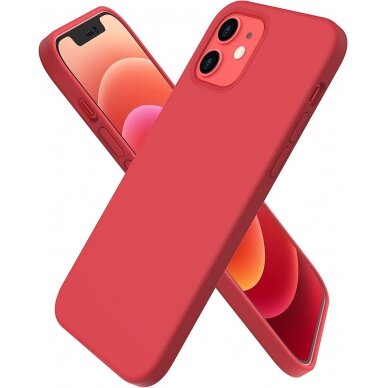 Dėklas Liquid Silicone 1.5mm Xiaomi Redmi Note 12 Pro 4G raudonas