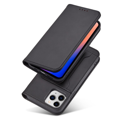 Dėklas Magnet Card Case for iPhone 12 Pro Max Juodas 4