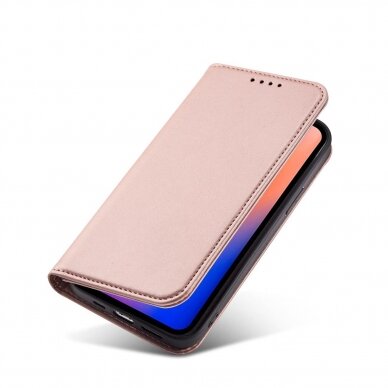 Dėklas Magnet Card Case for iPhone 12 Pro Rožinis 11