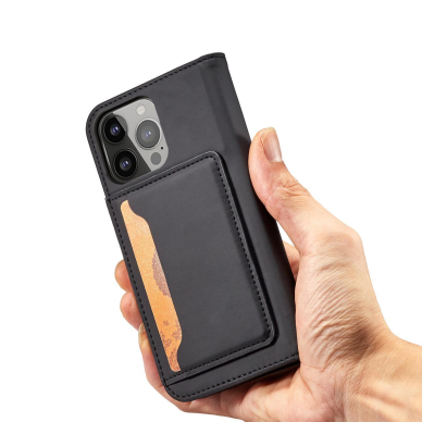 Dėklas Magnet Card Case for iPhone 13 Pro Max Juodas 9