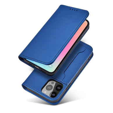 Dėklas Magnet Card Case for iPhone 13 Pro Max Mėlynas 4