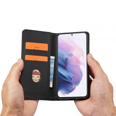Dėklas Magnet Card Case for Samsung Galaxy S22 Plus Juodas 3