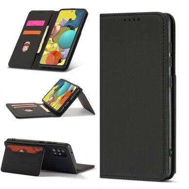 Dėklas Magnet Card Case for Xiaomi Redmi Note 11 Juodas 8