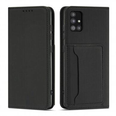 Dėklas Magnet Card Case For Xiaomi Redmi Note 11 Pro Juodas 1