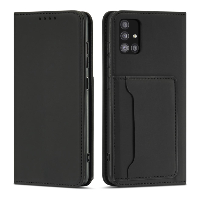 Dėklas Magnet Card Case Samsung Galaxy A12 5G Juodas