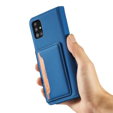 Dėklas Magnet Card Case Samsung Galaxy A12 5G Mėlynas 19