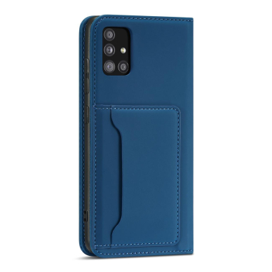 Dėklas Magnet Card Case Samsung Galaxy A12 5G Mėlynas 12