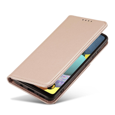 Dėklas Magnet Card Case Samsung Galaxy A12 5G Rožinis 13