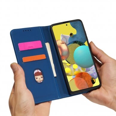 Dėklas Magnet Card Case Samsung Galaxy A13 5G Mėlynas 18