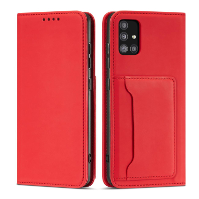 Dėklas Magnet Card Case Samsung Galaxy A13 5G Raudonas