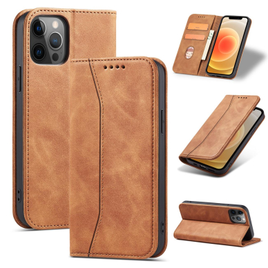 Dėklas Magnet Fancy Case for iPhone 12 Pro Rudas 4