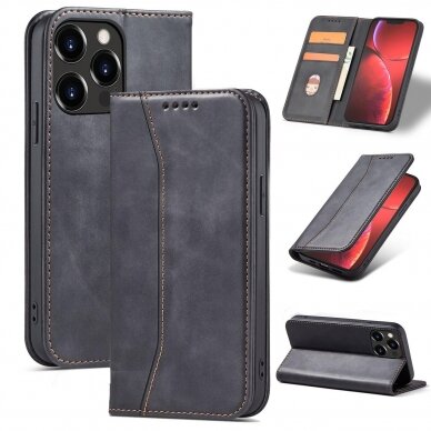 Dėklas Magnet Fancy Case for iPhone 13 Pro Juodas 12